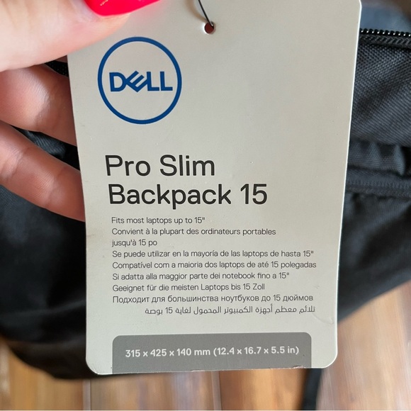 NWT Pro Slim 15 Dell black backpack - Picture 6 of 6